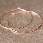 CIRCLE--Hammered Rose Gold ..