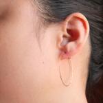 CIRCLE--Hammered Rose Gold ..