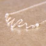 Squiggle Sterling Charm Nec..