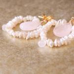 Cream Keishi Pearl Rose Qua..