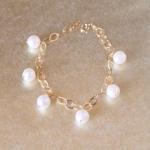 Large White Pearl Oval Gold..
