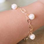 Large White Pearl Oval Gold..