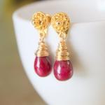 Polished Smooth Red Ruby Te..