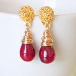 Polished Smooth Red Ruby Te..