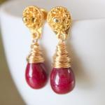 Polished Smooth Red Ruby Te..