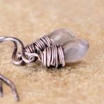 Gray Moonstone Earrings Ant..